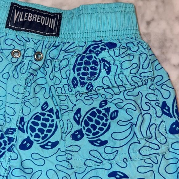 VILEBREQUIN BLUE TURTLE SWIM TRUNKS 6 - Picture 8 of 8